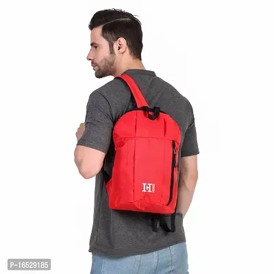 H-Hemes 12 L Backpack Small Red Color Polyester Bag Lunch Bag for Daily Use-thumb4