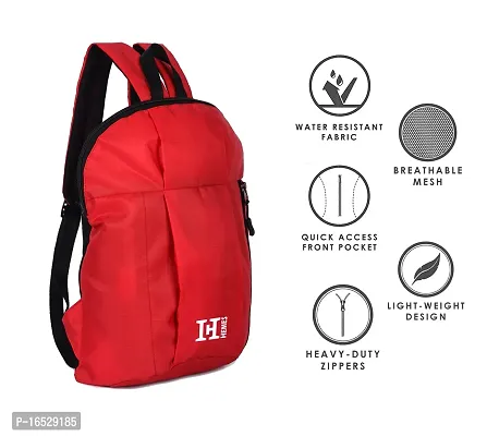 H-Hemes 12 L Backpack Small Red Color Polyester Bag Lunch Bag for Daily Use-thumb2