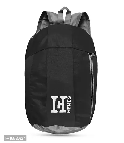 H-Hemes Small 12 L Black Backpack Small Bag for Daily Use with 1 Main Compartment Front Zip Pocket Mini Backpack