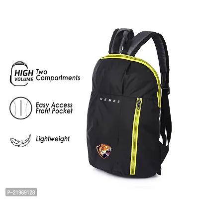 H-Hemes Small 12 L Backpack Small Backpack Small Size Bag for Daily use Trendy Backpack (Black, Yellow)-thumb4