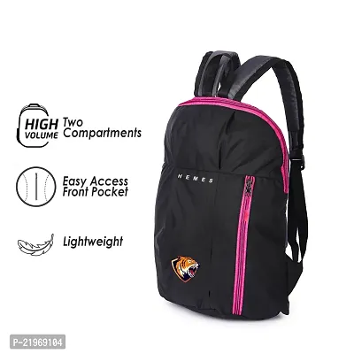 H-Hemes Small 12 L Backpack Small Backpack Small Size Bag for Daily use Trendy Backpack (Black, Pink)-thumb3