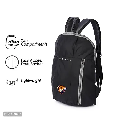 H-Hemes Small 12 L Backpack Small Backpack Small Size Bag for Daily use Trendy Backpack (Black, Grey)-thumb2