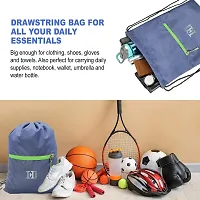 H-Hemes Drawstring Backpack Sports Gym Bag for Women  Men With Front Zipper Pocket 12 L Backpack-thumb4