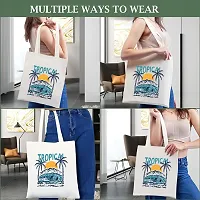 Stylish Canvas Printed Shopping Tote Bag-thumb1