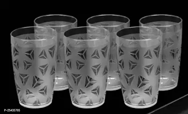 Fancy Design Plastic Glass Set For Kitchen Pack of 6