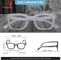 USJONES Eyewear Blue ray Block UV Protected Computer Glasses Rectangular Transparent Frame for men and women (Unisex) - Medium Size-thumb2