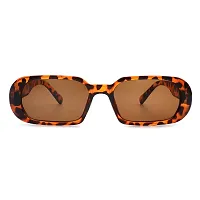 USJONES Tortoise Round Frame Slim Sunglass Small Square Sunglasses Women Men Trendy Vintage Brand Design (White)-thumb1