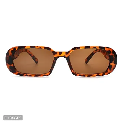 USJONES Tortoise Round Frame Slim Sunglass Small Square Sunglasses Women Men Trendy Vintage Brand Design (White)-thumb2