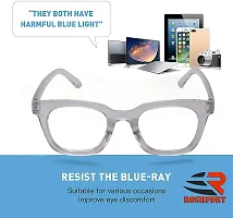 USJONES Eyewear Blue ray Block UV Protected Computer Glasses Rectangular Transparent Frame for men and women (Unisex) - Medium Size-thumb1