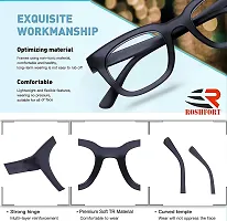 JANIFAOUL Eyewear Blue Ray Block UV Protected Computer Glasses Square Frame for men and women (Unisex) - Medium Size (Black)-thumb4