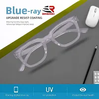 USJONES Eyewear Blue ray Block UV Protected Computer Glasses Rectangular Transparent Frame for men and women (Unisex) - Medium Size-thumb3