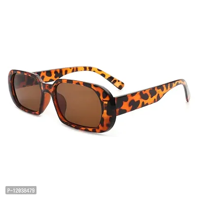 USJONES Tortoise Round Frame Slim Sunglass Small Square Sunglasses Women Men Trendy Vintage Brand Design (White)