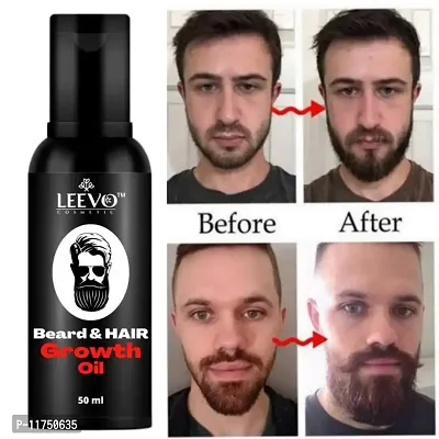 Leevo beard oil Smooth  sliky long beard Growth Oil
