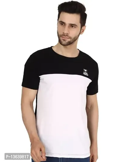 Reliable Multicoloured Cotton Blend  Round Neck Tees For Men