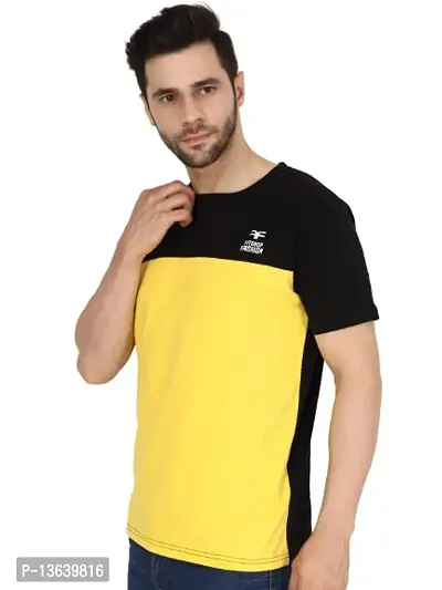 Reliable Multicoloured Cotton Blend  Round Neck Tees For Men