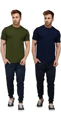 stylish,casual,comfortable, polyester combo t-shirt sets for men.-thumb2