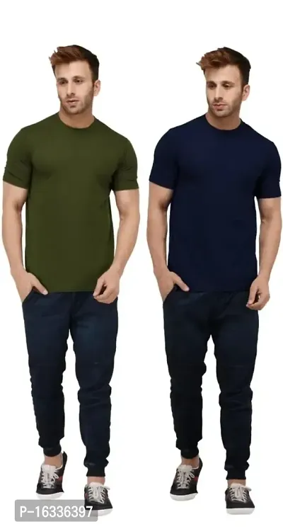 stylish,casual,comfortable, polyester combo t-shirt sets for men.-thumb3