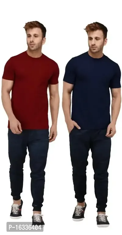 stylish,casual,comfortable, polyester combo t-shirt sets for men.-thumb3