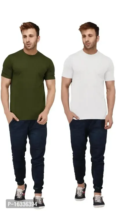 stylish,casual,comfortable, polyester combo t-shirt sets for men.-thumb3