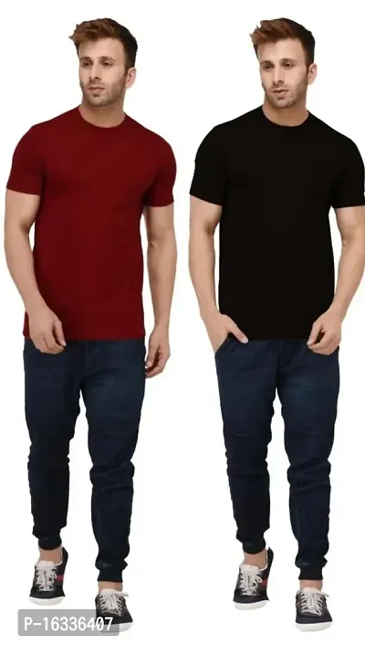 stylish,casual,comfortable, polyester combo t-shirt sets for men.-thumb2