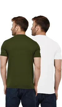 Classic Polyester Solid Tshirt for Men, Pack of 2-thumb1