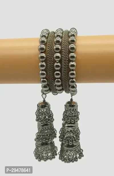 Oxidised German Silver bracelet Set-thumb3