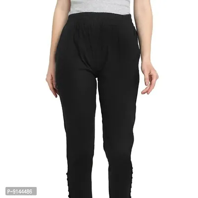 PT Regular Fit Elastic Waist Cotton Pencil Pant Casual/Formal Trousers for Women with Pockets for Casual  Official Use for Women's  Girls Available in 13 Colors.-thumb5