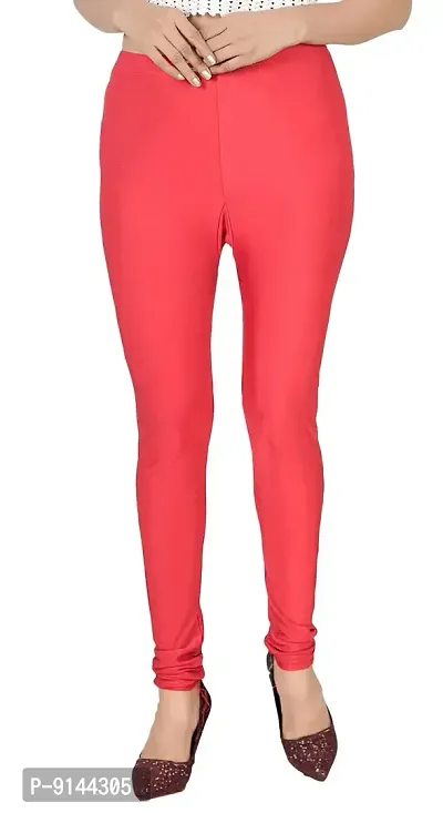 PT Stretchable fit Satin Shiny Lycra Shimmer Chudidar Leggings for Women and Girl in Wide Shades of Vibrant Colors in Regular and Plus Size (23 Colors) Pack of 3-thumb5