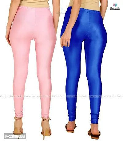 Stylish Women Lycra Blend Leggings Pack of 2-thumb3