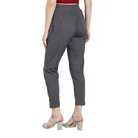 PT Regular Fit Elastic Waist Cotton Pencil Pant Casual/Formal Trousers for Women with Pockets for Casual  Official Use for Women's  Girls Available in 13 Colors.-thumb1