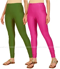 Stylish Women Lycra Blend Leggings Pack of 2-thumb1