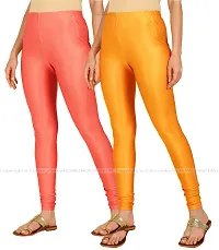 Stylish Women Lycra Blend Leggings Pack of 2-thumb1