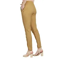 PT Regular Fit Elastic Waist Cotton Pencil Pant Casual/Formal Trousers for Women with Pockets for Casual  Official Use for Women's  Girls Available in 13 Colors.-thumb2