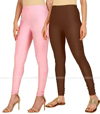 Stylish Women Lycra Blend Leggings Pack of 2-thumb1