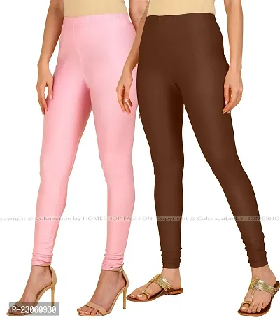 Stylish Women Lycra Blend Leggings Pack of 2-thumb2