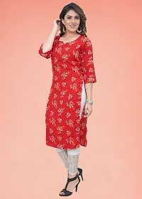 Stylish Red Crepe Kurta For Women-thumb3