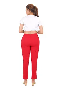 PT Latest Toko Stretchable Trousers for Women Straight Fit Pant for Casual, Daily and Office wear with Elastic Waist and Pockets.-thumb4