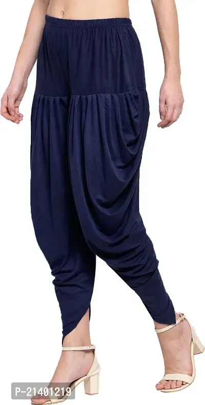 Fabulous Dark Blue Rayon Self Pattern Salwars For Women-thumb3