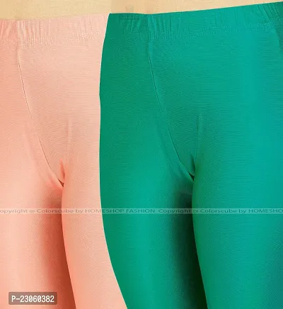 Stylish Women Lycra Blend Leggings Pack of 2-thumb4