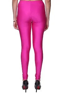 Stylish Satin Pink Solid Leggings For Women ( Pack Of 1 )-thumb2