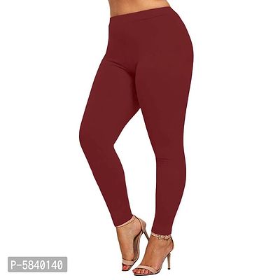 Stylish Cotton Maroon Solid Leggings For Women ( Pack Of 1 )
