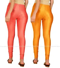 Stylish Women Lycra Blend Leggings Pack of 2-thumb2