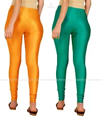 Stylish Women Lycra Blend Leggings Pack of 2-thumb2