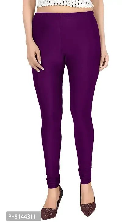 PT Stretchable fit Satin Shiny Lycra Shimmer Chudidar Leggings for Women and Girl in Wide Shades of Vibrant Colors in Regular and Plus Size (23 Colors Pack of 2-thumb5