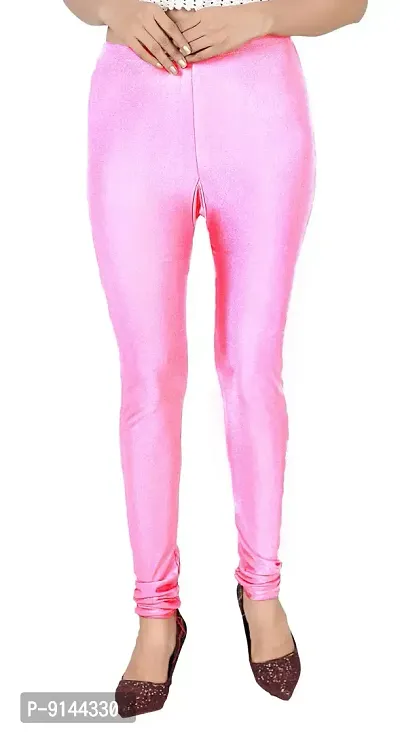 Buy Colorcube Stretchable Skinny fit Solid Satin Shiny Lycra Full Length  Leggings for Women and Girl in Wide Shades of Vibrant Colors in Regular (23  Colors and 15 Sizes) Baby Pink at