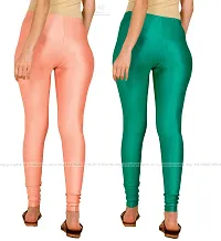 Stylish Women Lycra Blend Leggings Pack of 2-thumb2