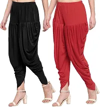 Fabulous Multicoloured Rayon Self Pattern Salwars For Women Combo Of 2-thumb1