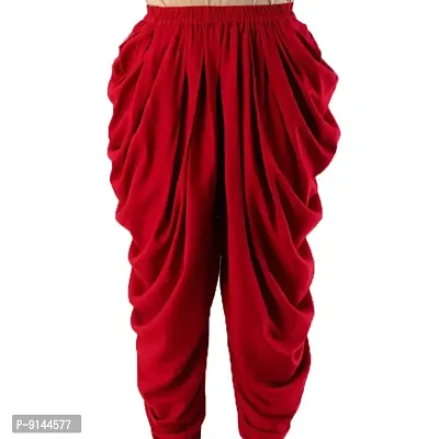 PT Latest Reyon Traditional Dhoti Patiala Salwar/Pants Stylish Stitched for Women's and Girls (Free Size) Red-thumb5