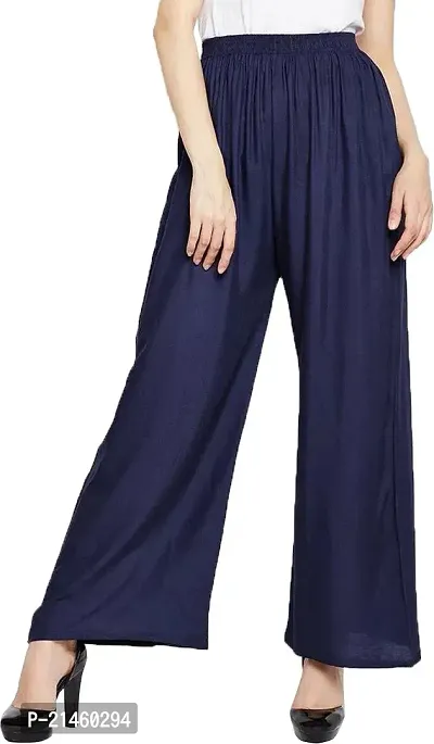 Elegant Multicoloured Rayon Solid Ethnic Pant For Women-thumb0