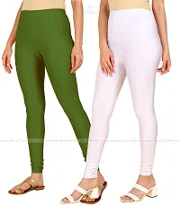 Stylish Women Lycra Blend Leggings Pack of 2-thumb1